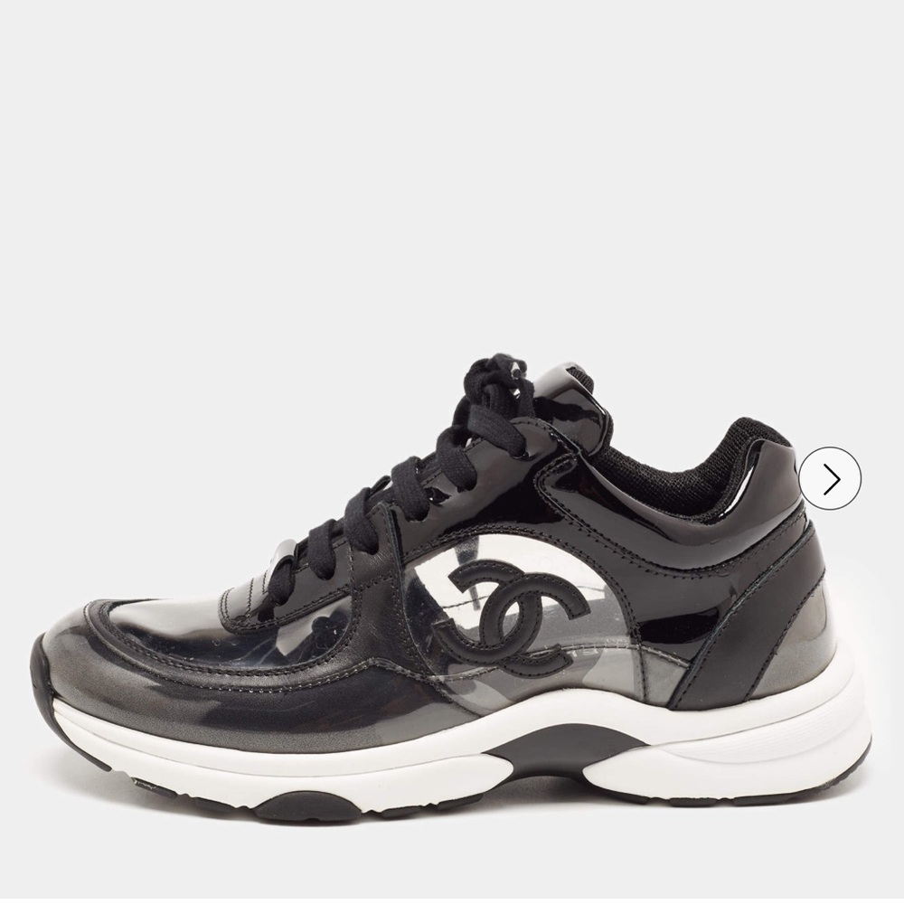 CHANEL Black and White Sneakers